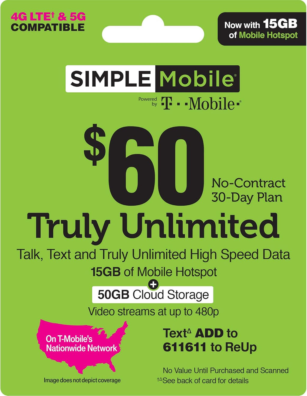 Truly Unlimited Talk Text Data Plan H98606