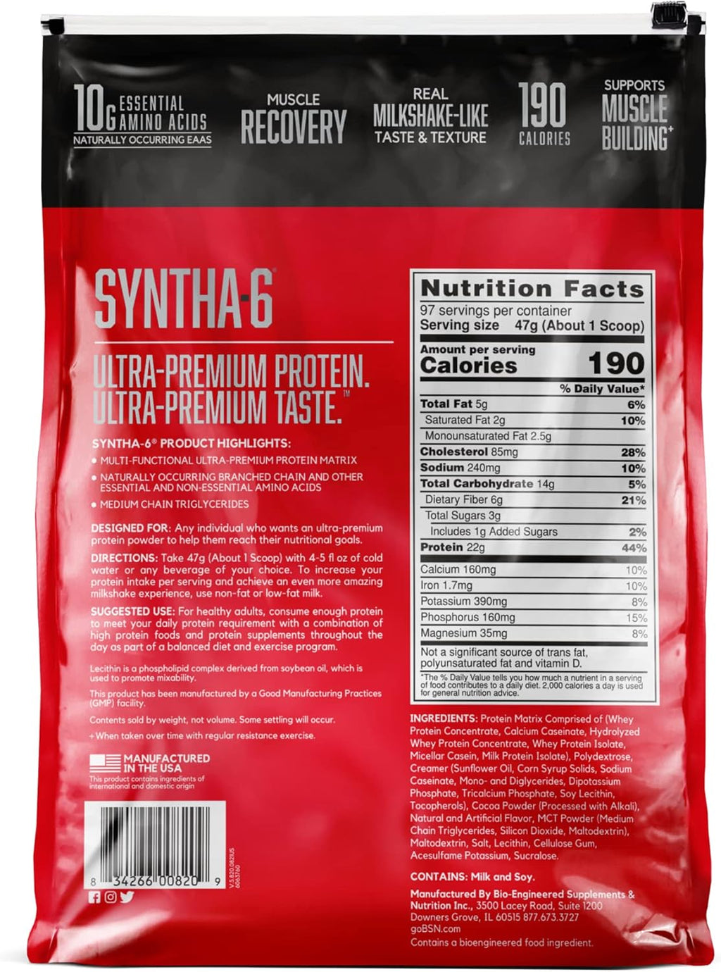 Chocolate Milk Whey Protein Powder, 97 Servings P5486