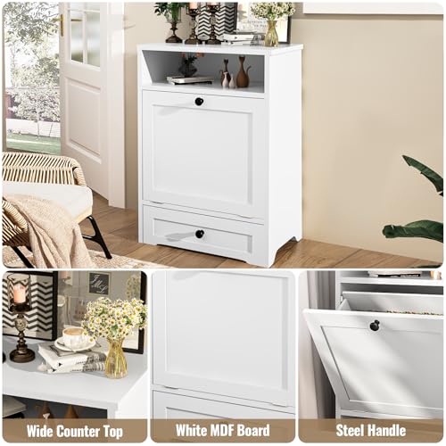 Brown Pet Food Cabinet with 2 Raised Dog Bowls Z672596