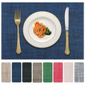 Navy Blue PVC Woven Placemats Set of 4 D4169