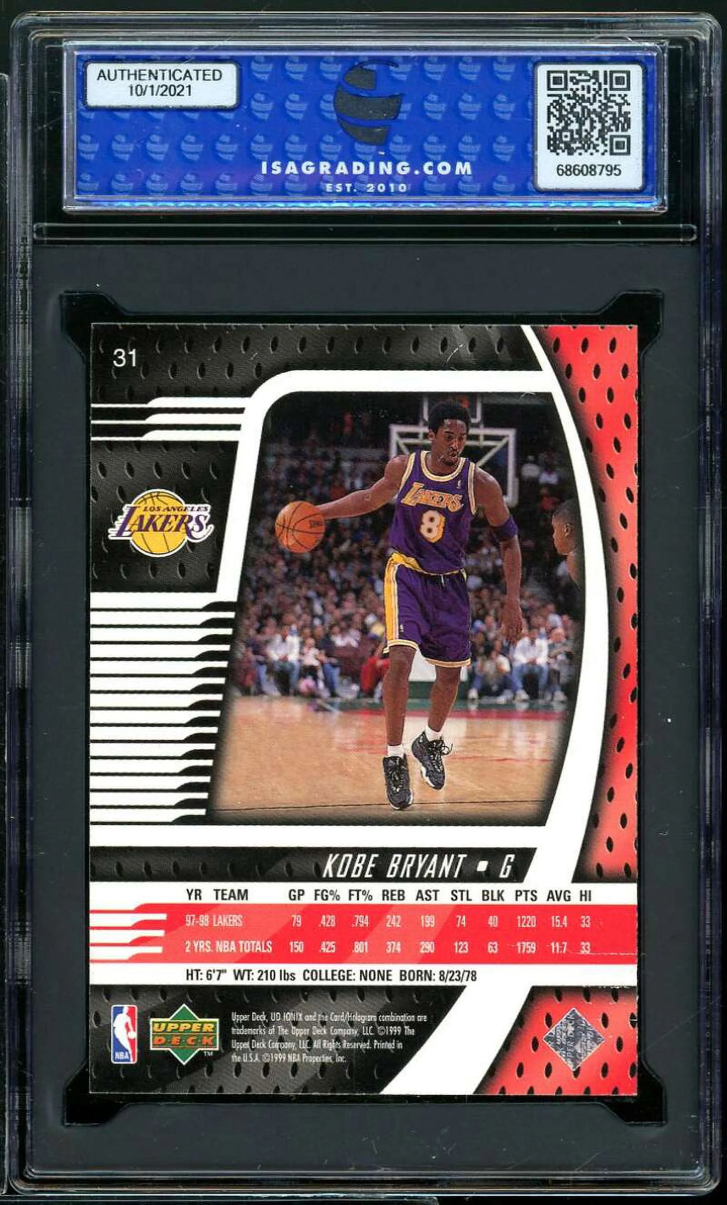 1998 Upper Deck Ionix #31 Card T956402