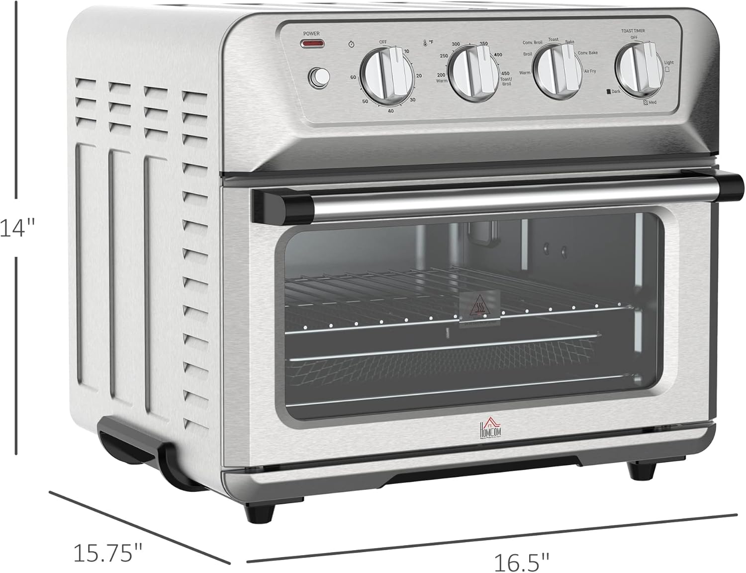 21QT 7-In-1 Convection Oven Countertop, Stainless Steel Finish W728
