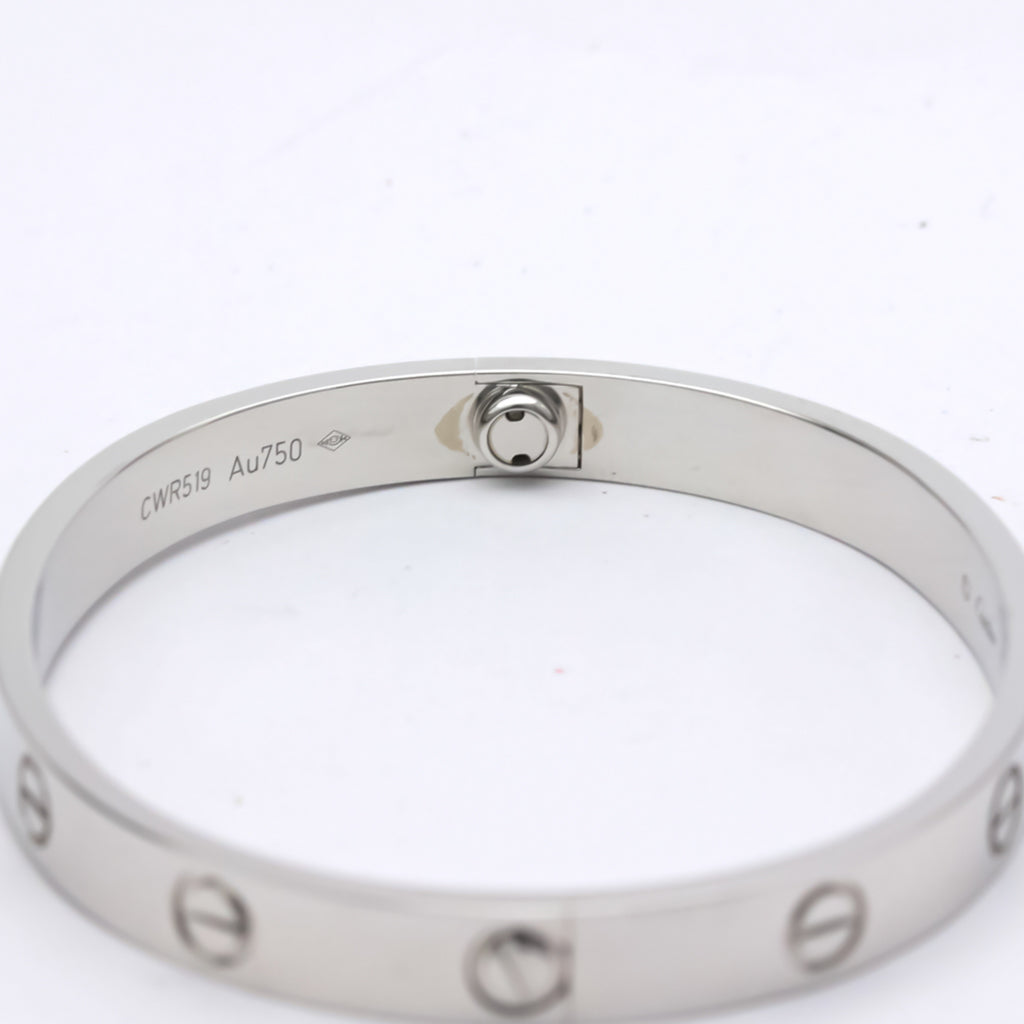 18K White Gold Love Bracelet Bangle B451060