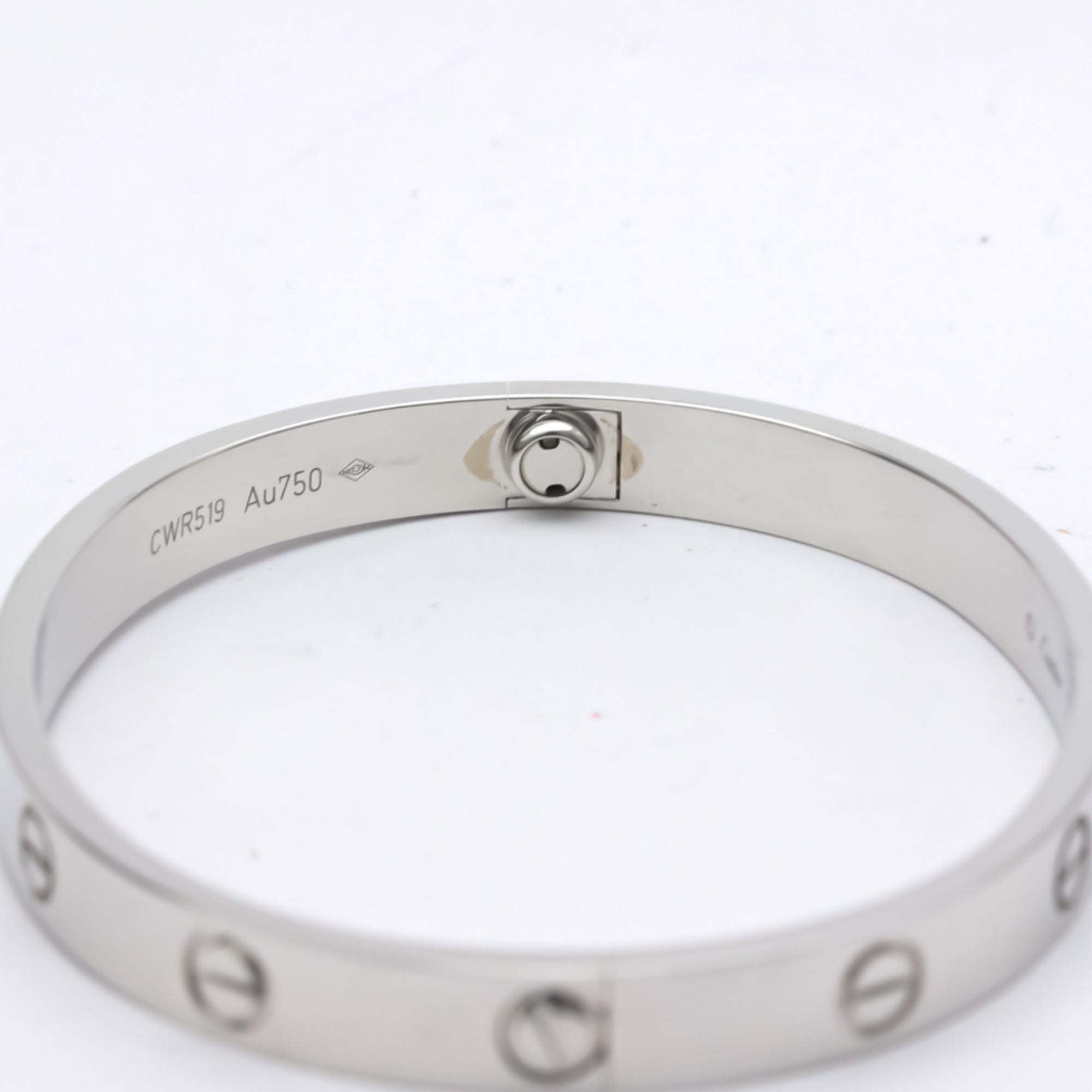 18K White Gold Love Bracelet Bangle B451060