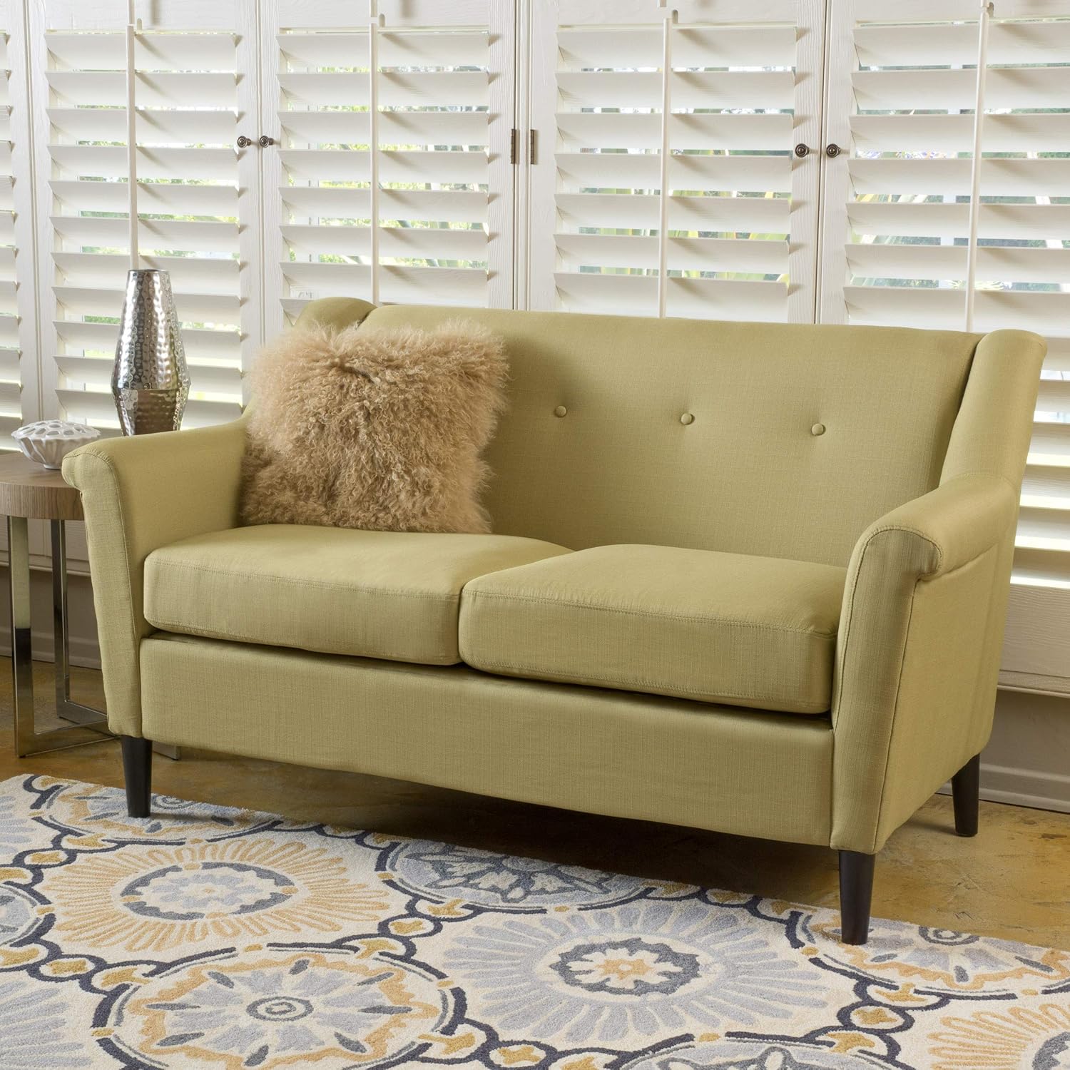 Light Green Fabric Sofa J77287