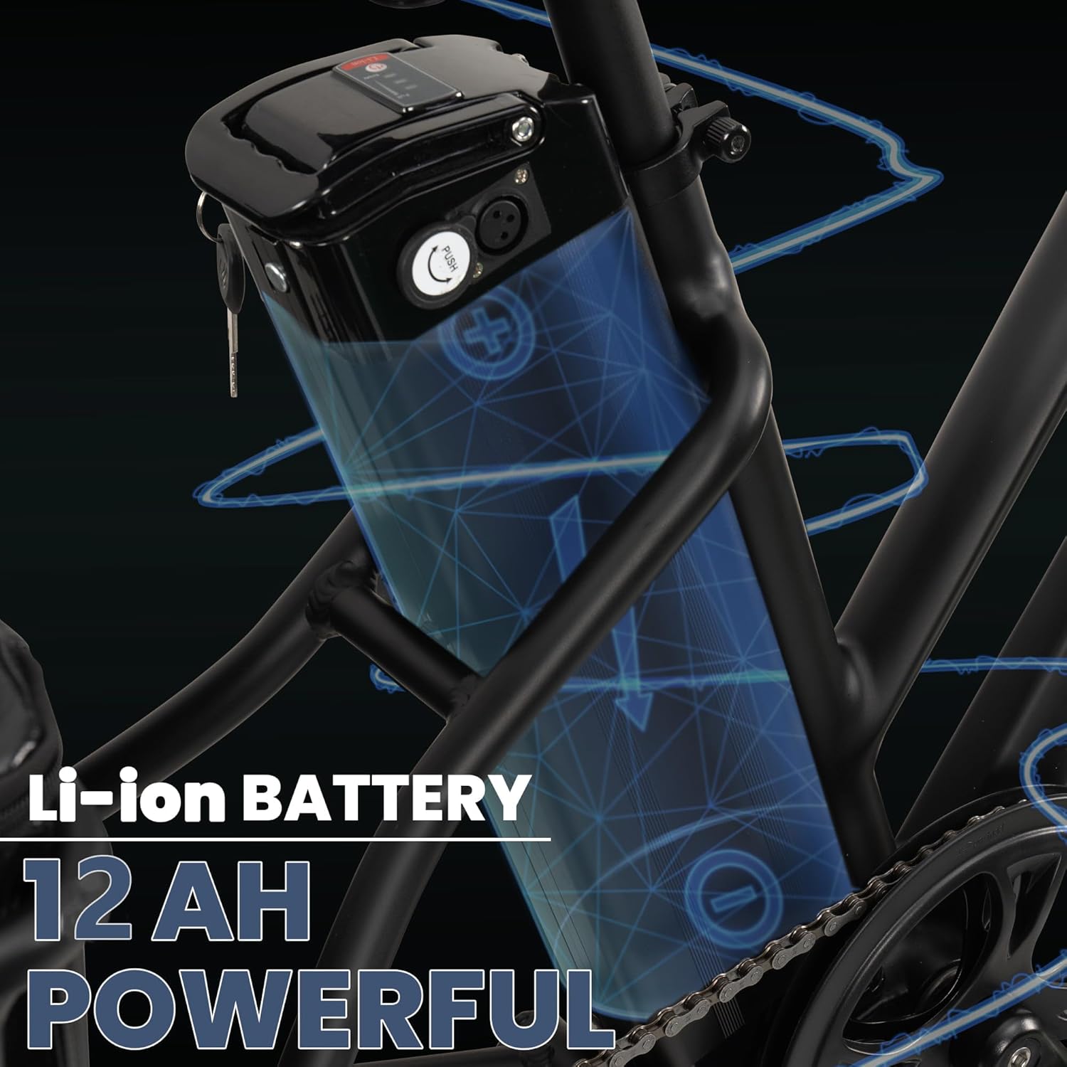 48V12AH Battery Electric Tricycle with Storage Basket K3733