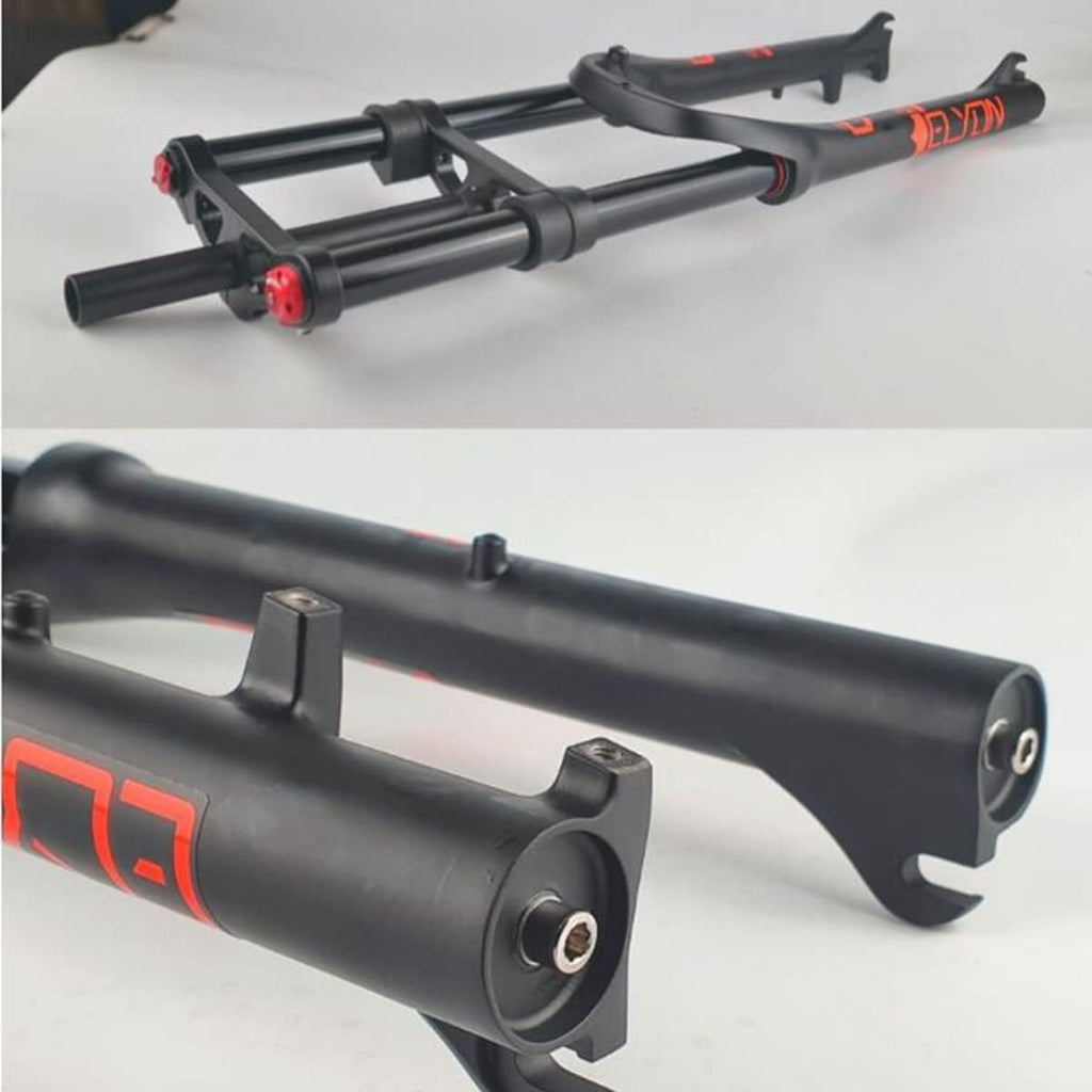 26 Inch 4.0" Tire Fat Bikes Fork Straight Double Shoulder Disc Brake Adjustable Rebound B738209