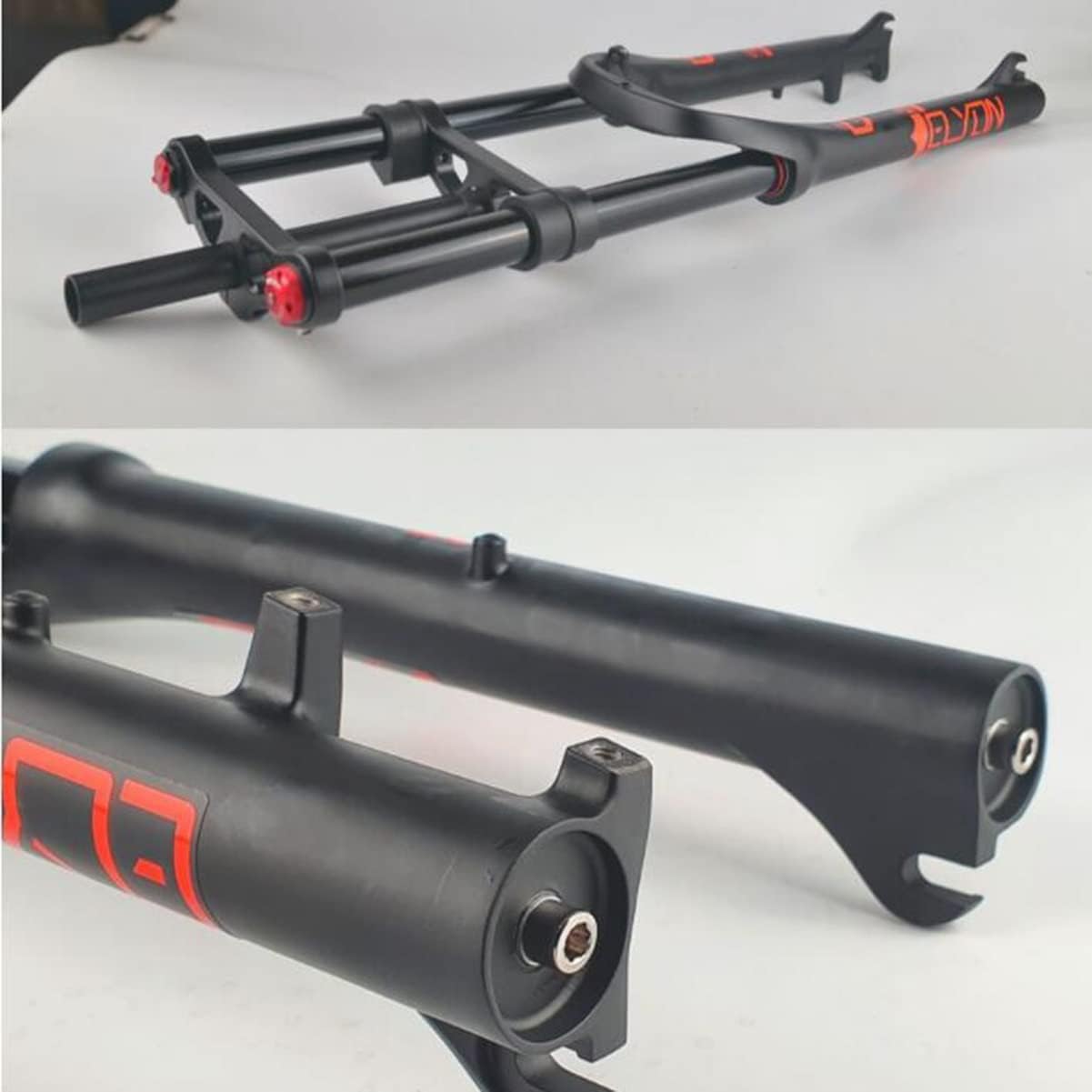 26 Inch 4.0" Tire Fat Bikes Fork Straight Double Shoulder Disc Brake Adjustable Rebound B738209
