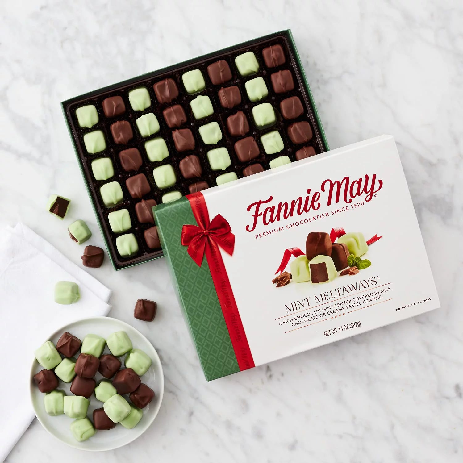 Milk Chocolate and Pastel Candy with Mint Chocolate Center, 1 lb W915