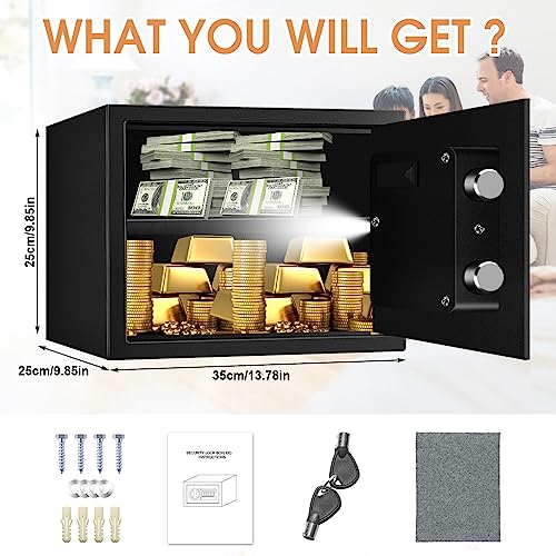 Black Digital Home Security Safe with Electronic Keypad Lock X618385