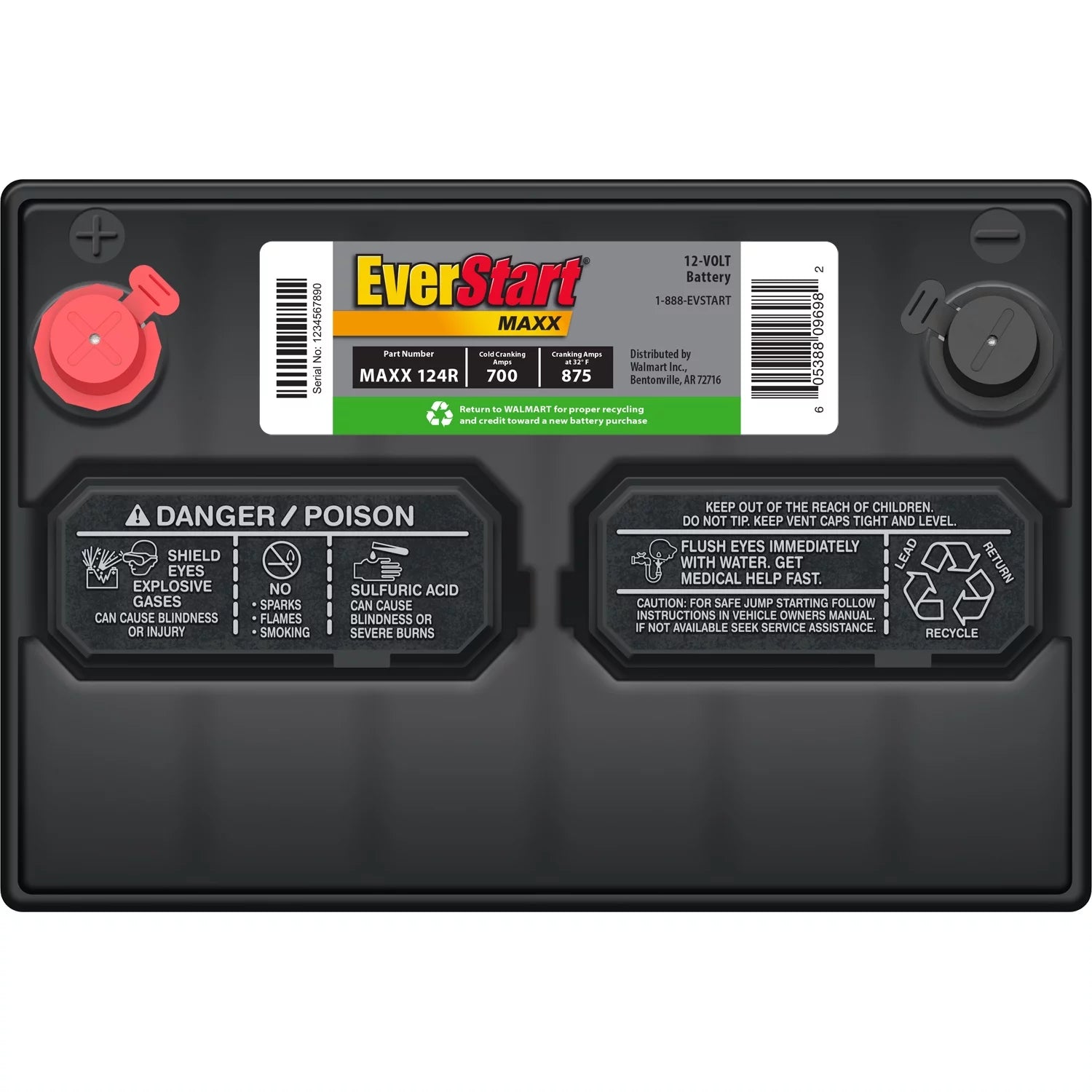 Group Size 124R 12 Volt 700 CCA Lead Acid Automotive Battery P25671