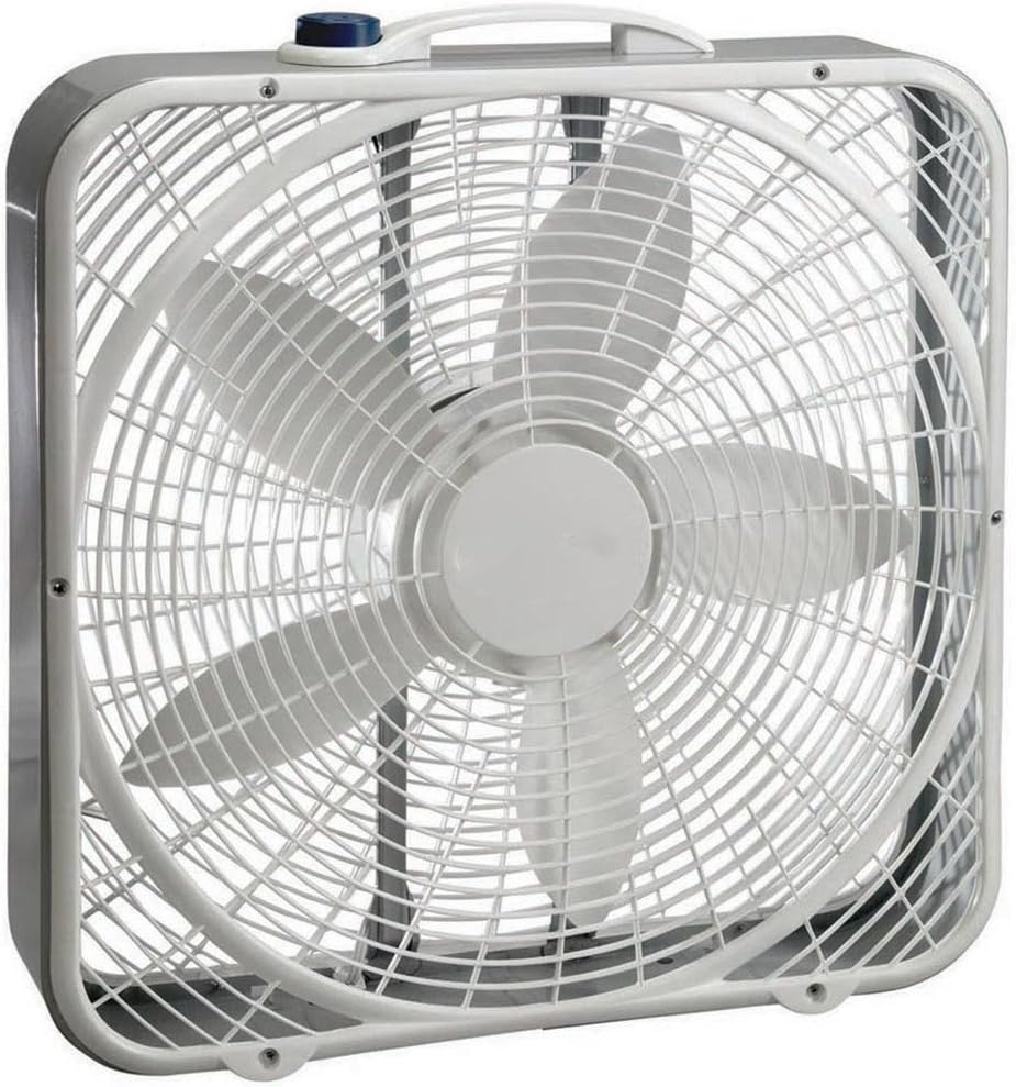 White 20" 3-Speed Box Fan J885429