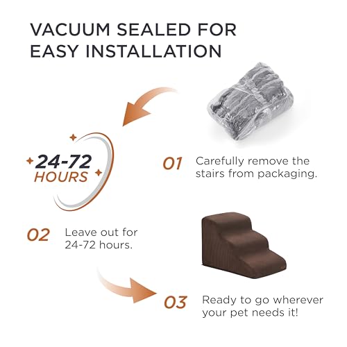 Grey 5 Step Dog Stairs with Non-Slip Bottom Q326782