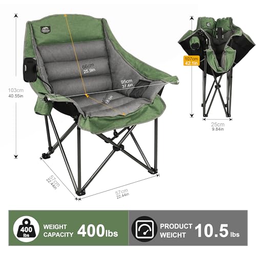 Oversized XL Folding Camping Chair with Cup Holder and Carry Bag S213187