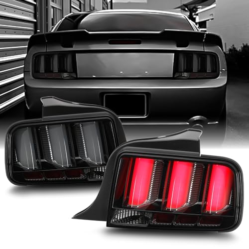 Smoked LED Tail Lamp Brake Lights with Sequential Signal Pair M6593