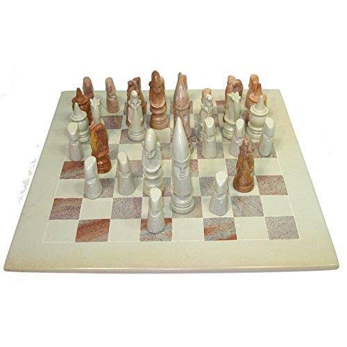 Hand Carved Soapstone Chess Set C64218