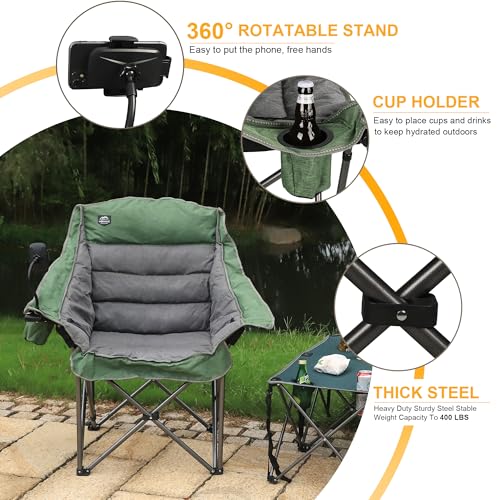 Oversized XL Folding Camping Chair with Cup Holder and Carry Bag S213187