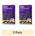 (2 pack) Roku Express 4K+ Streaming Player 4K/HD/HDR with Premium HDMI Cable Voice Remote W42660