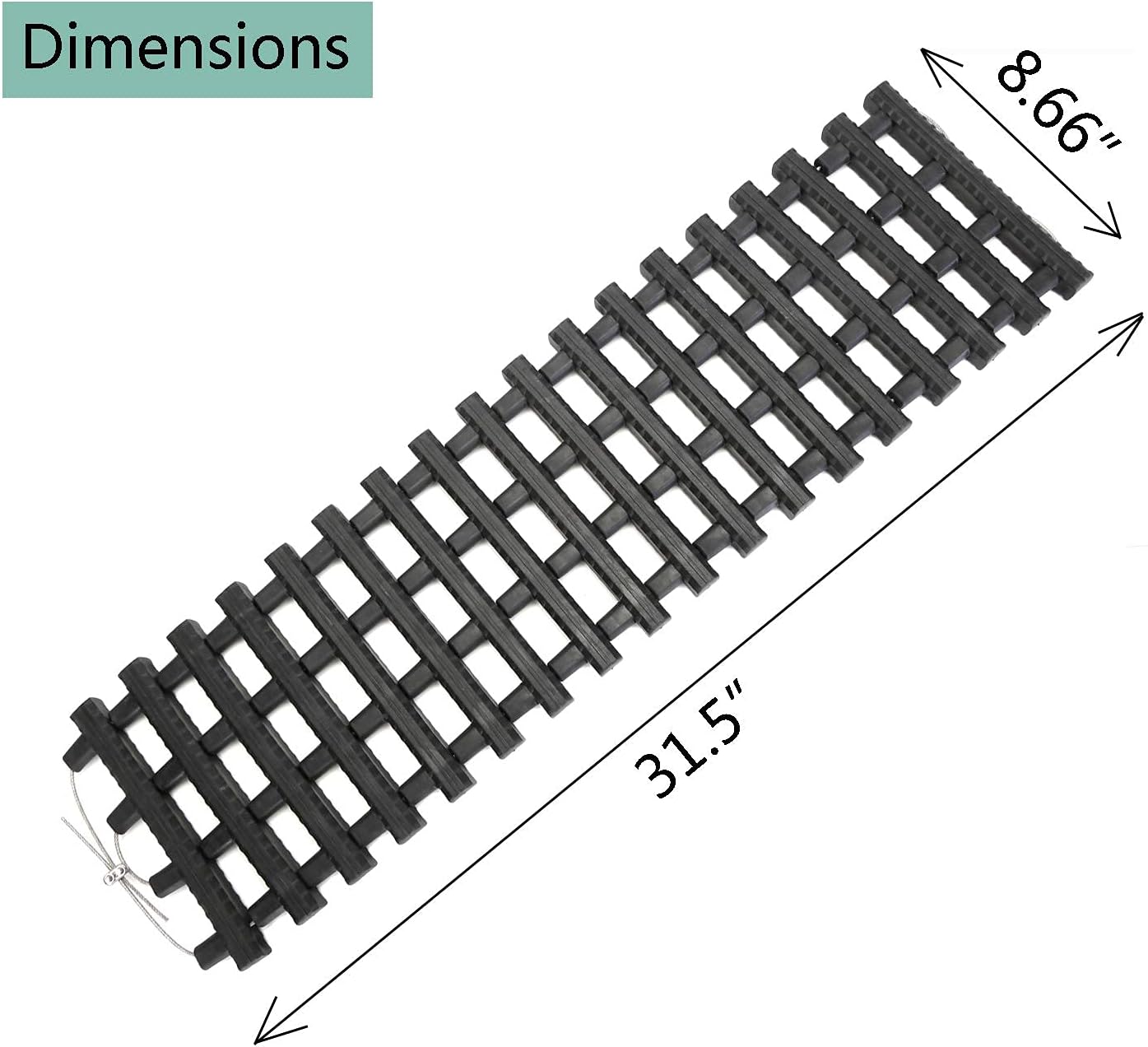 33-Inch Black Portable Tire Traction Mats K694395