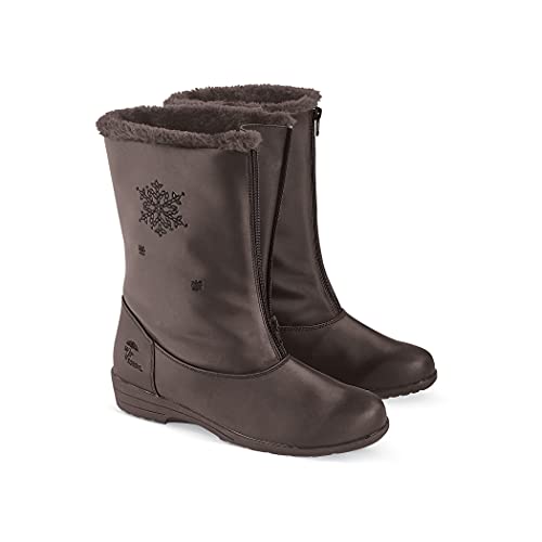 Snowflake Wide Width Winter Boots with Zip Front R410