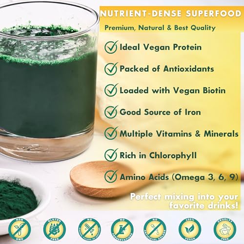 USDA Organic Spirulina Powder, 8 oz K296