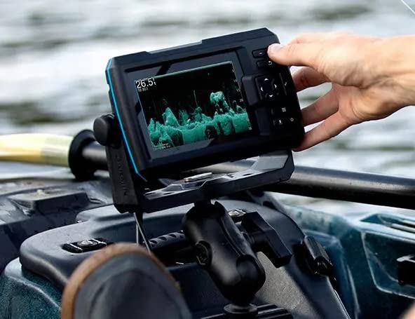 Aluminum Fish Finder Mount with 1.5" Ball, Medium Arm Marine Electronic Mount Y7426