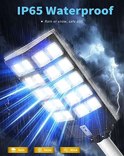 1000W Solar Street Light Outdoor Waterproof 80000LM LED Lamp with Motion Sensor and Remote Control T17511