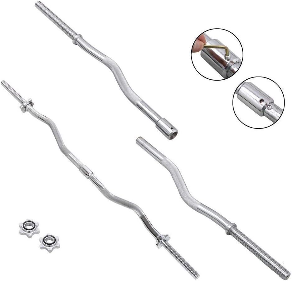 Olympic Bar Barbell Set Adjustable Weight Plates S58590