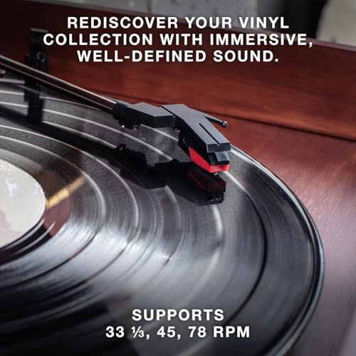 Natural 3-Speed Turntable with CD & Cassette Player, AM/FM Radio W370