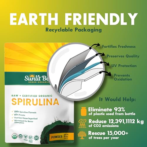 USDA Organic Spirulina Powder, 8 oz K296