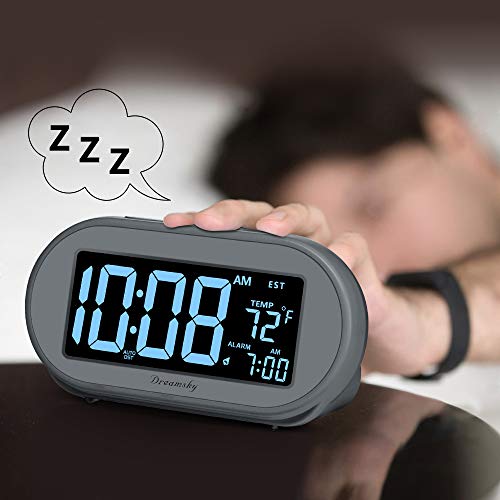 Auto Set Digital Desk Clock with Dimmable Brightness Dimmer, USB Port, Date, Temperature, Snooze P572143