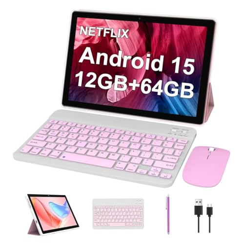 12GB RAM 64GB ROM 1TB Expand 2 in 1 Tablet with Keyboard Case Mouse Stylus I9223