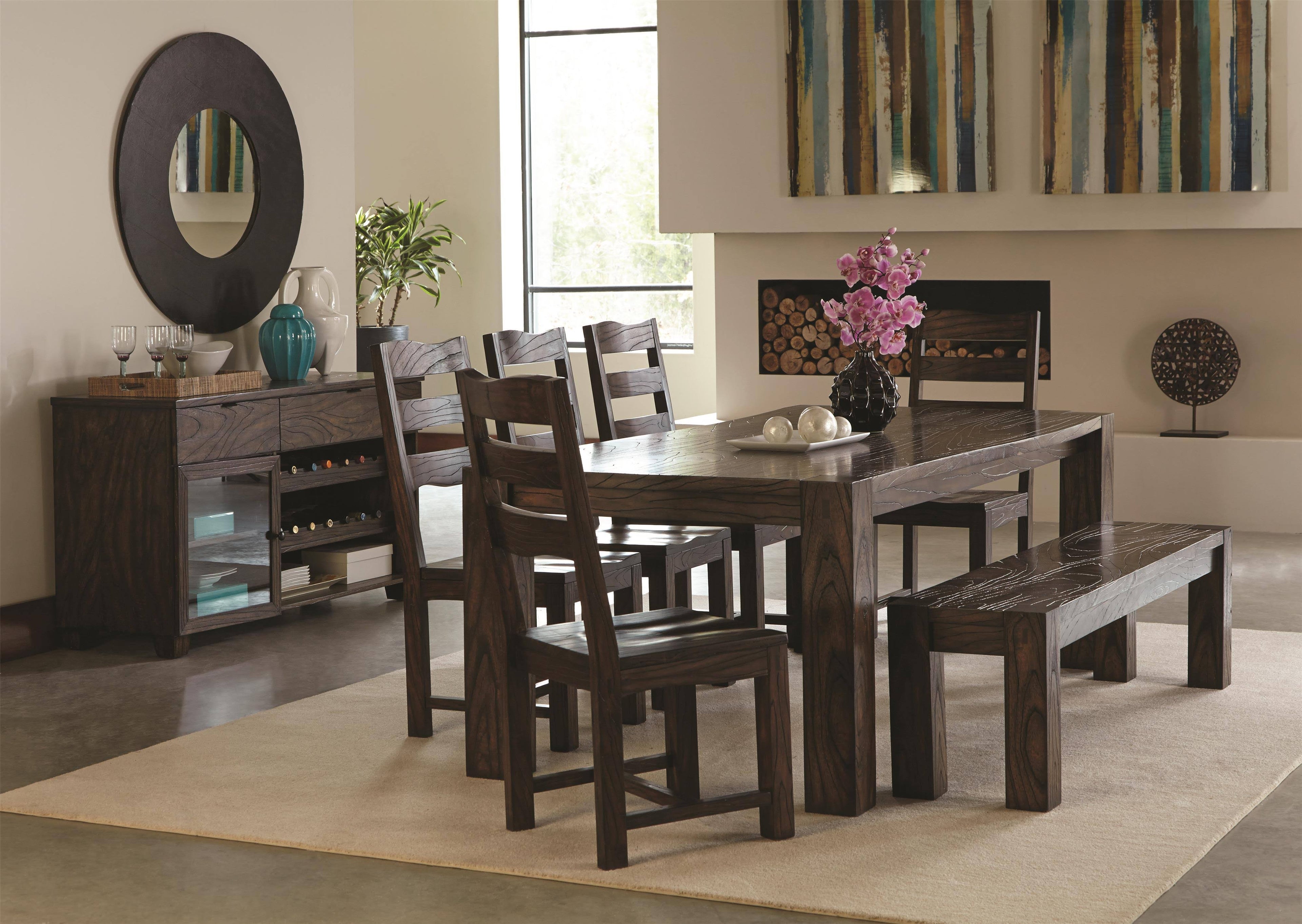 Dark Brown Dining Bench I49399