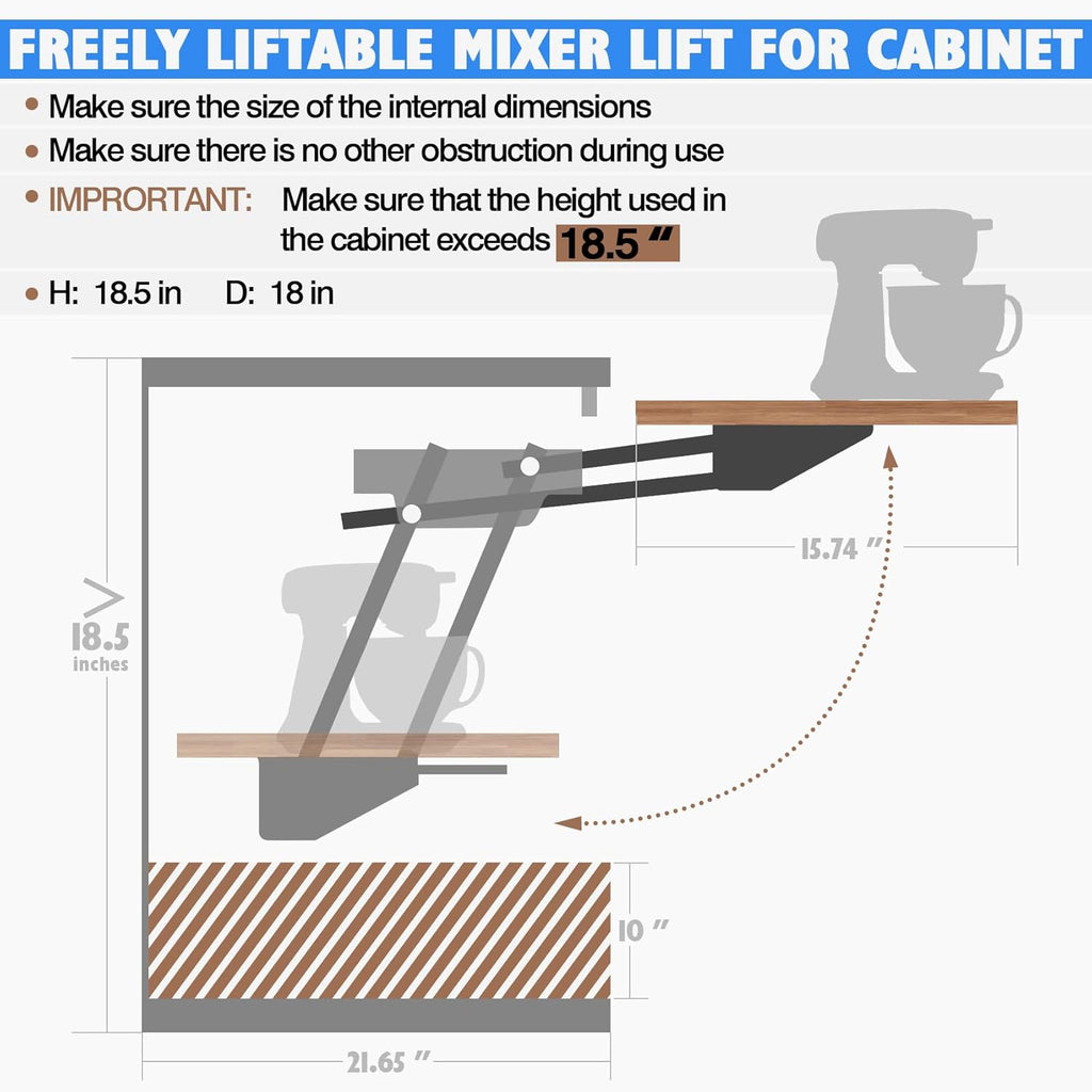 Appliance Lift with Soft-Close, Zinc Finish Z8851