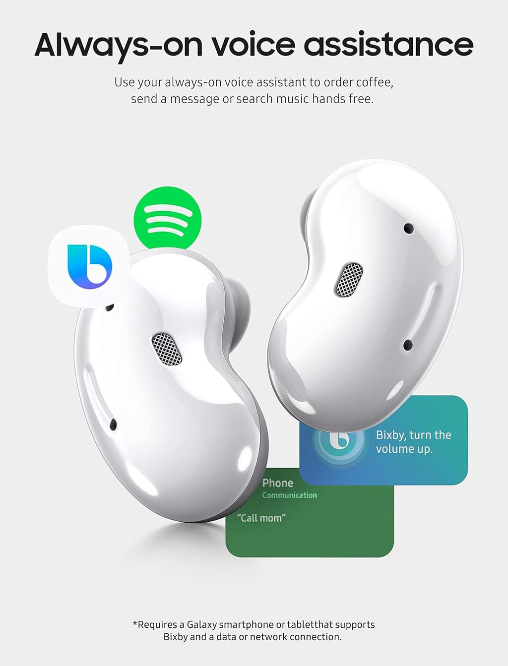 Galaxy Buds Live True Wireless Earbud Headphones Mystic White A5798