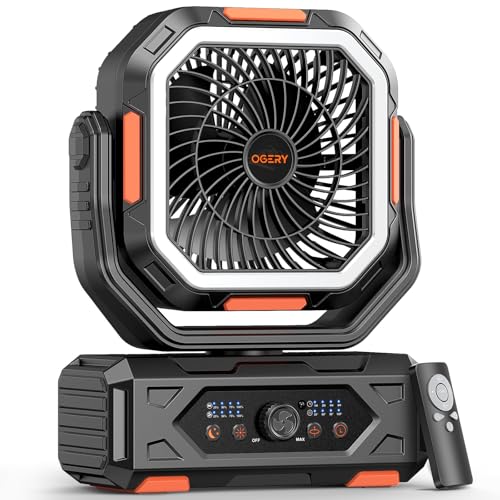Portable Rechargeable Camping Fan with 20000mAh Battery T6393