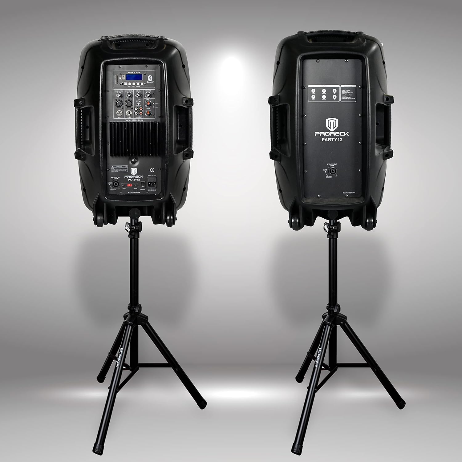 12-Inch 1000 Watts 2-Way Powered PA Speaker System with Bluetooth B722