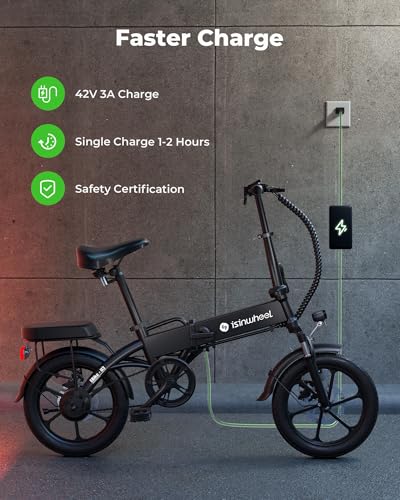 Black Folding Electric Bike with 500W Motor and Disc Brake U98174