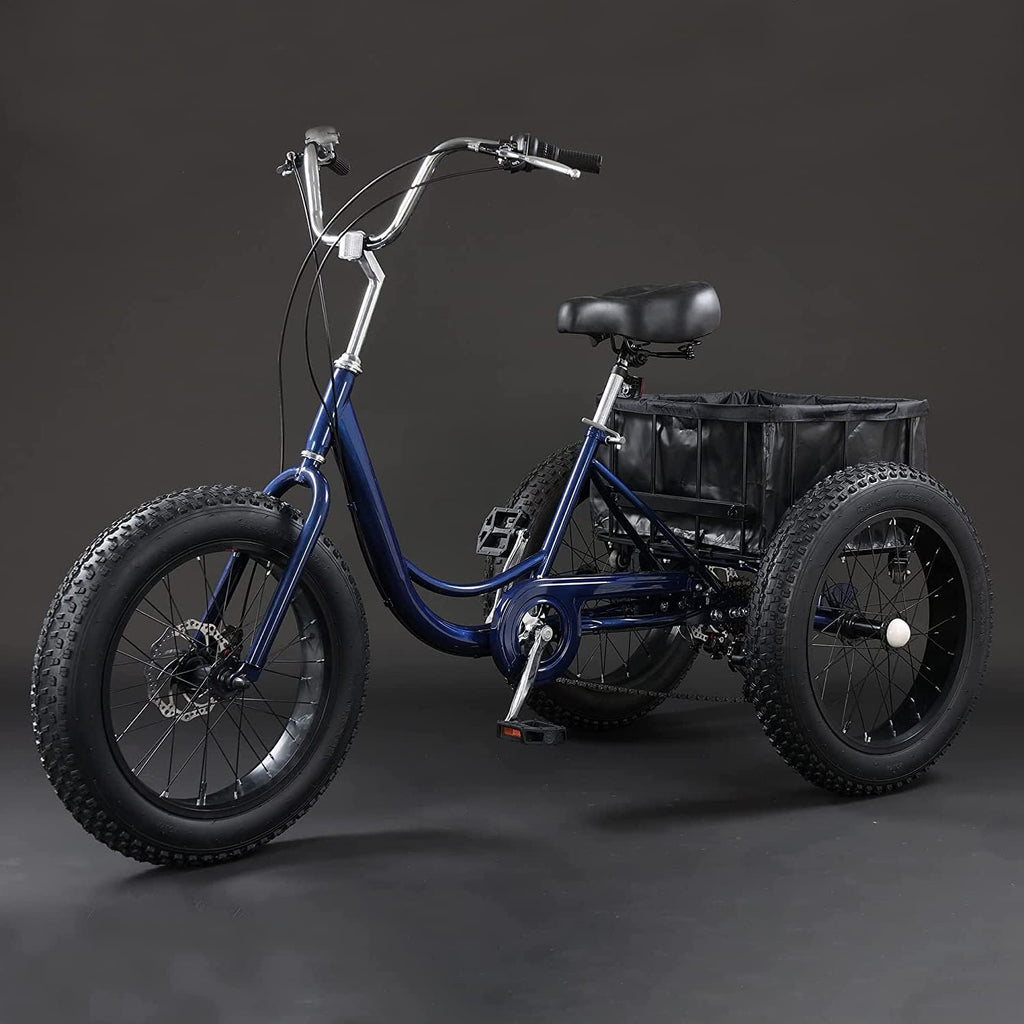 7 Speed 20" 3 Wheel Adult Tricycle with Basket Q51821