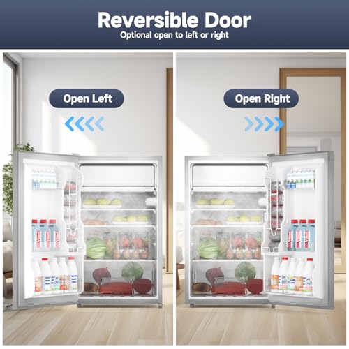 4.3 Cu.Ft Mini Fridge with Freezer, Single Door, Black H3725