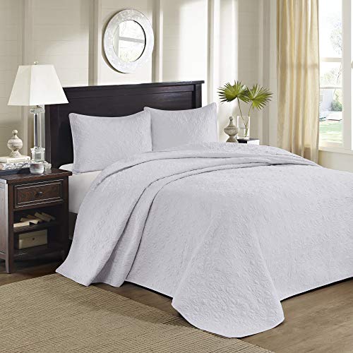 Cream King 3 Piece Reversible Quilt Set X93128