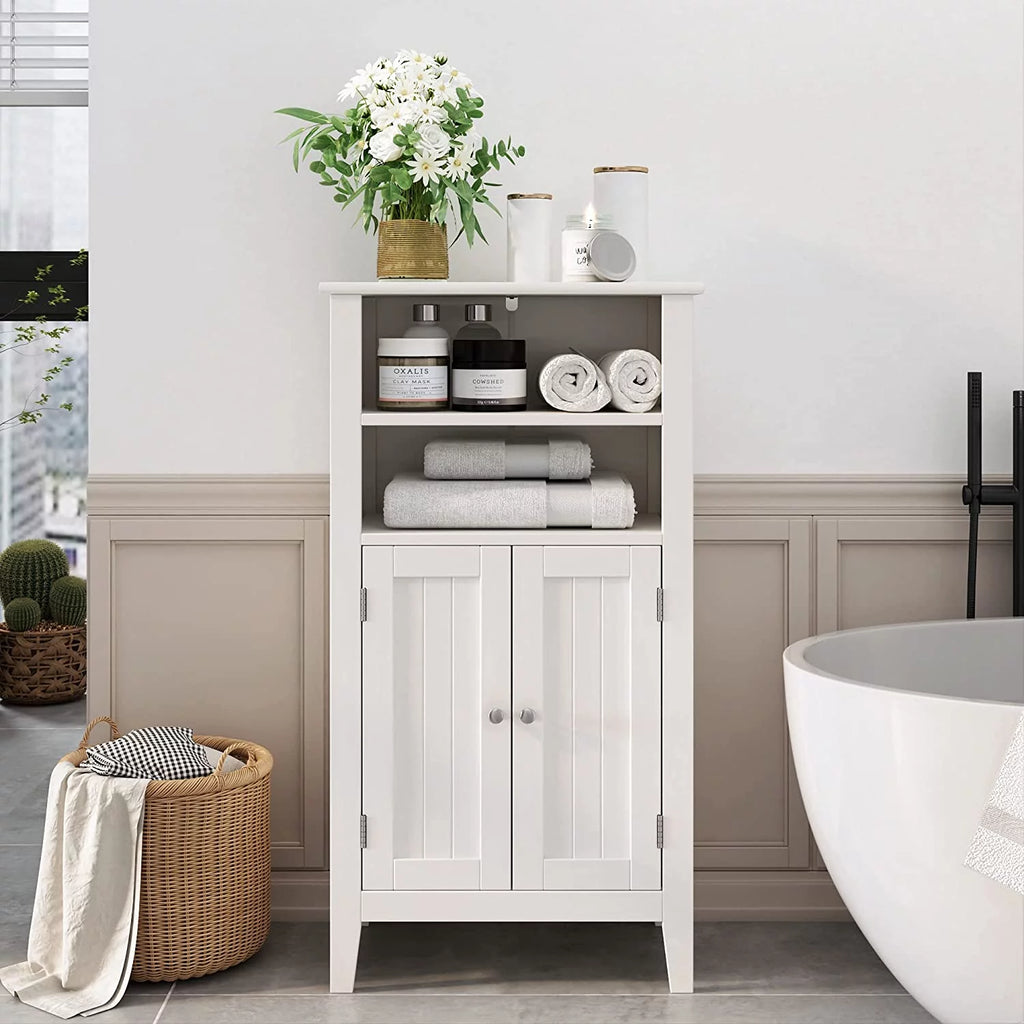 White 2 Door Wood Storage Cabinet M599