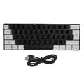 Wired Compact Mechanical Gaming Keyboard 61 Keys RGB LED Backlight U31275
