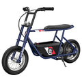 Dark Blue Electric Retro Minibike with 250W Motor, 12 Inch Tires, 24V Battery F213233