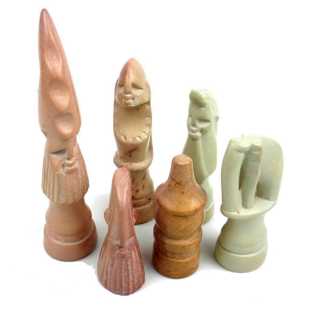 Hand Carved Soapstone Chess Set C64218