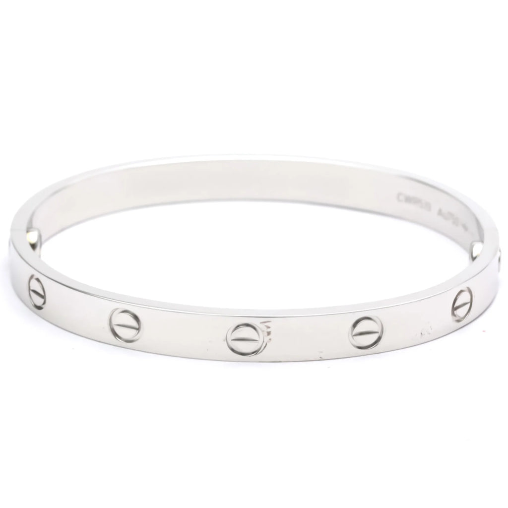 18K White Gold Love Bracelet Bangle B451060