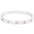18K White Gold Love Bracelet Bangle B451060
