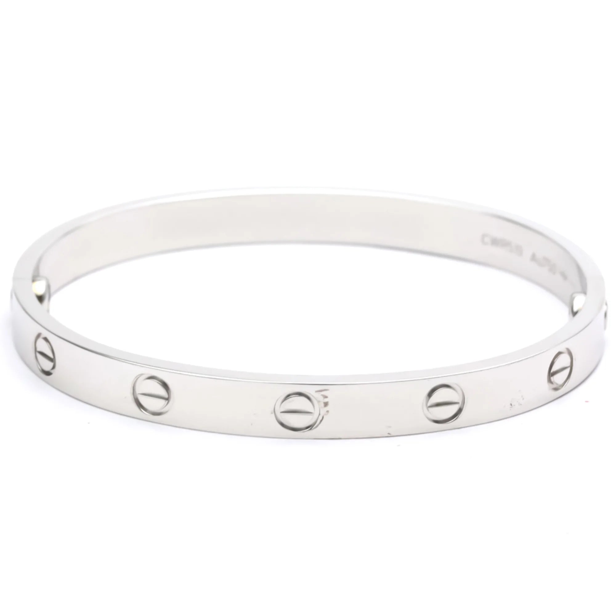 18K White Gold Love Bracelet Bangle B451060
