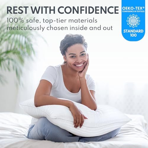 King Size Bed Pillows Set of 2 Cooling Microfiber Pillows P1958