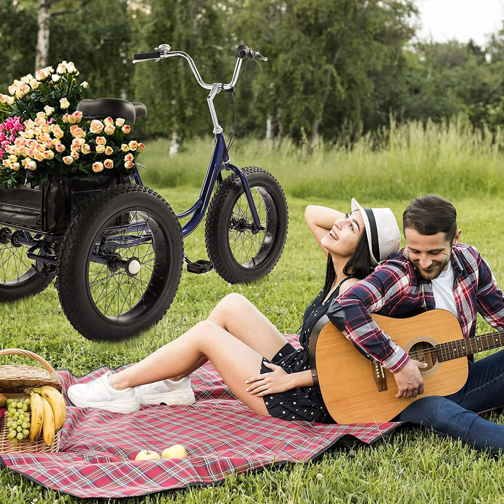7 Speed 20" 3 Wheel Adult Tricycle with Basket Q51821